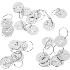  20pcs Number 1-20 Tags Key Ring Tags Key Classification Tags Metal ID Tags
