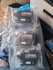 3PK 3019 LC3019XXL Black Ink Cartridge For MFC-J5335DW MFC-J6530DW, CHIPPED-New