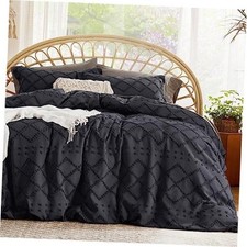 Bedsure Black Boho Duvet Cover Queen, Vintage Queen 90" X 90" 19 - Black