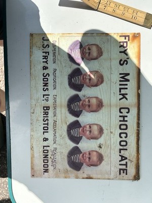 Fry s Milk Choclate Repo Schild Blechschild Vintage Retro
