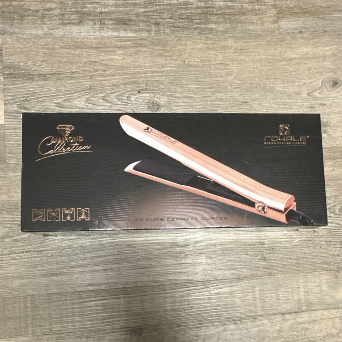 Glossy Rose Gold Royale Hair Straightener with Ceramic Plates Limited Edition - Platinum Genius Heating Element Hair  main image 4