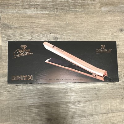 Royale Diamond Collection Flat Iron Rose Gold Ceramic Plates 1.25-inch S050P-E