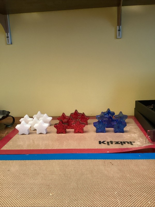 Set of 18 Resin Stars to sparkle through your life!