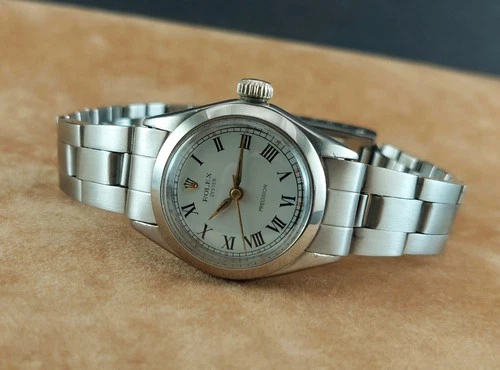 Vintage Ladies ROLEX Oyster Precision 6411 Stainless Steel Watch. Ca 1965