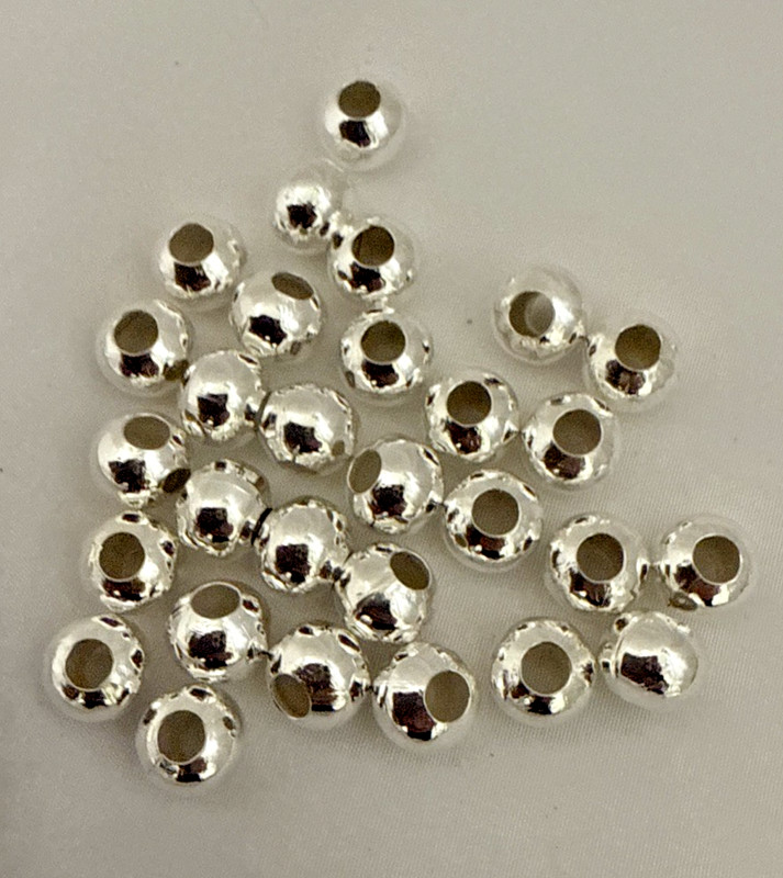 50 pcs  ~ 10mm Round Silver Plated Steel Spacers Balls Beads Off 14