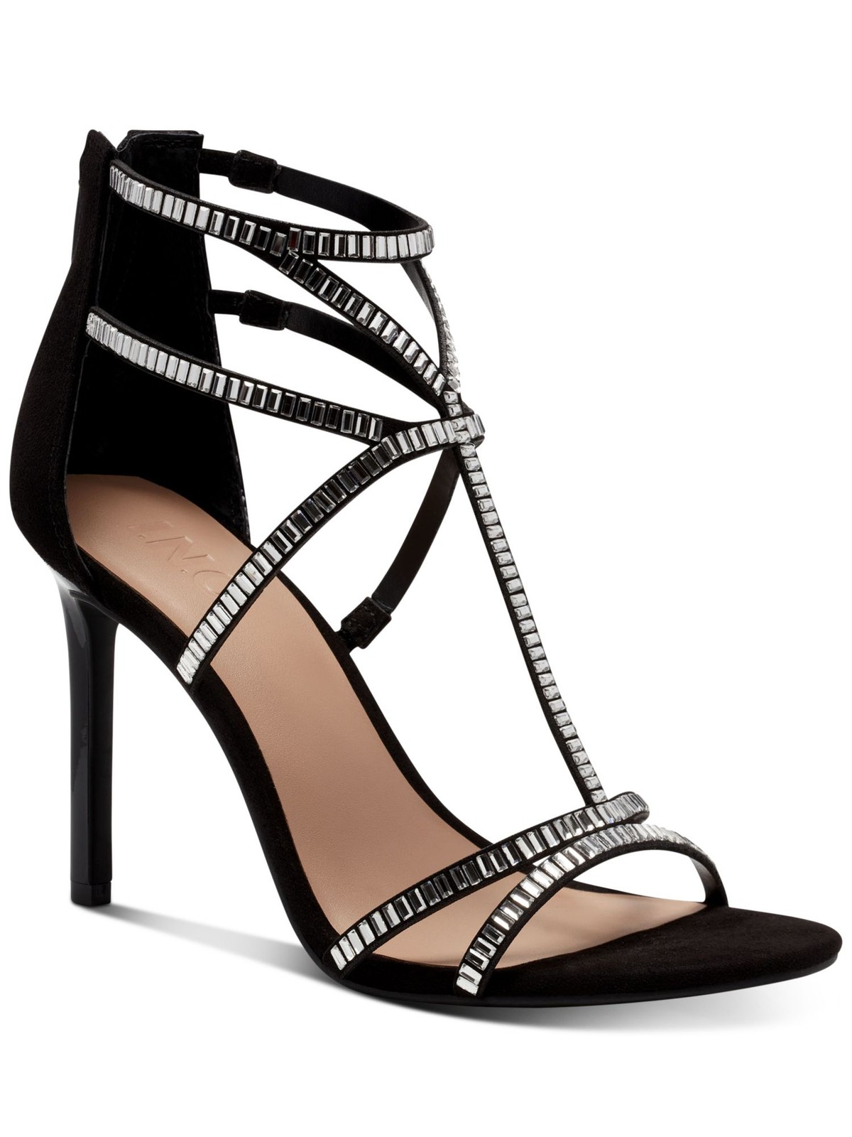 INC Womens Black Arch Support Natissha Round Toe Stiletto Heeled Sandal 10 M 6390₽