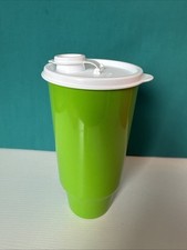 Tupperware Mega Tumbler Green 32 oz Tumbler With Flip-top Spout Tupper Lindro .