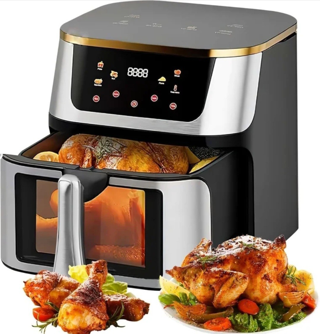 Friggitrice ad Aria XXL 12L per Famiglie | 8 Funzioni Touch LED