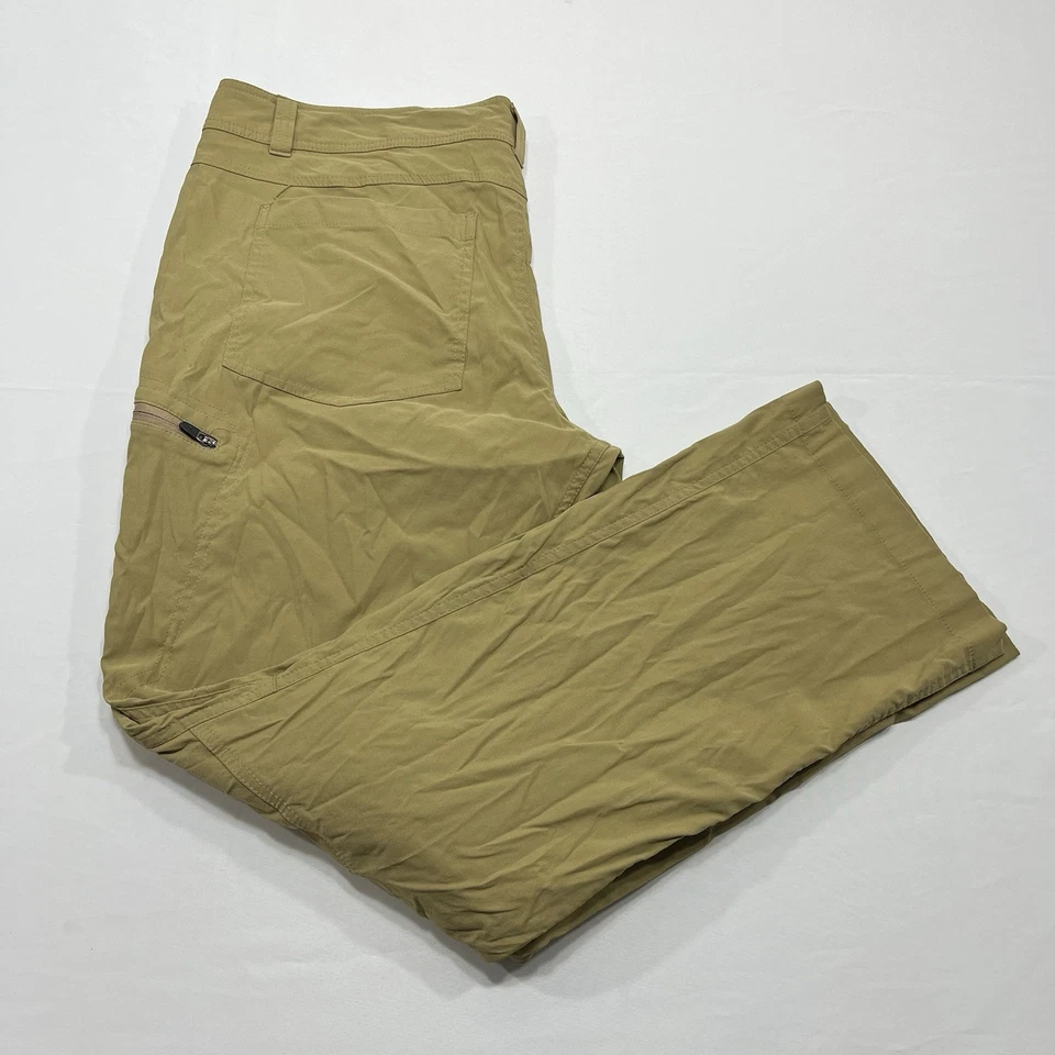 Eddie Bauer First Ascent Pants Mens 38x32 Beige Nylon Cargo Outdoor - Stains - Image 3 of 4