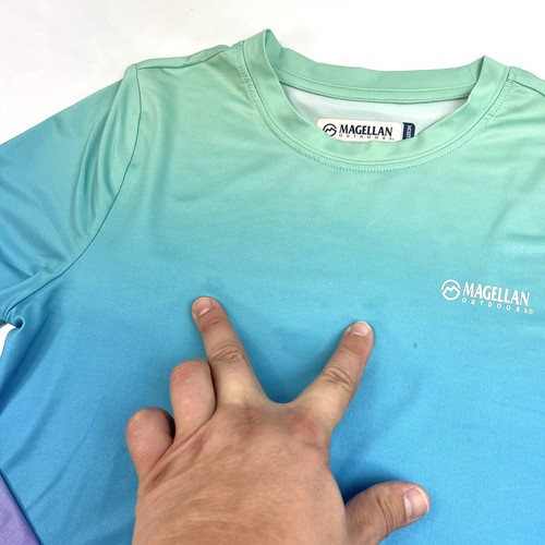 Magellan Outdoor Moisture-Wicking Boyfriend Fit Fish Gear Multicolor Top Girls S - Picture 5 of 11