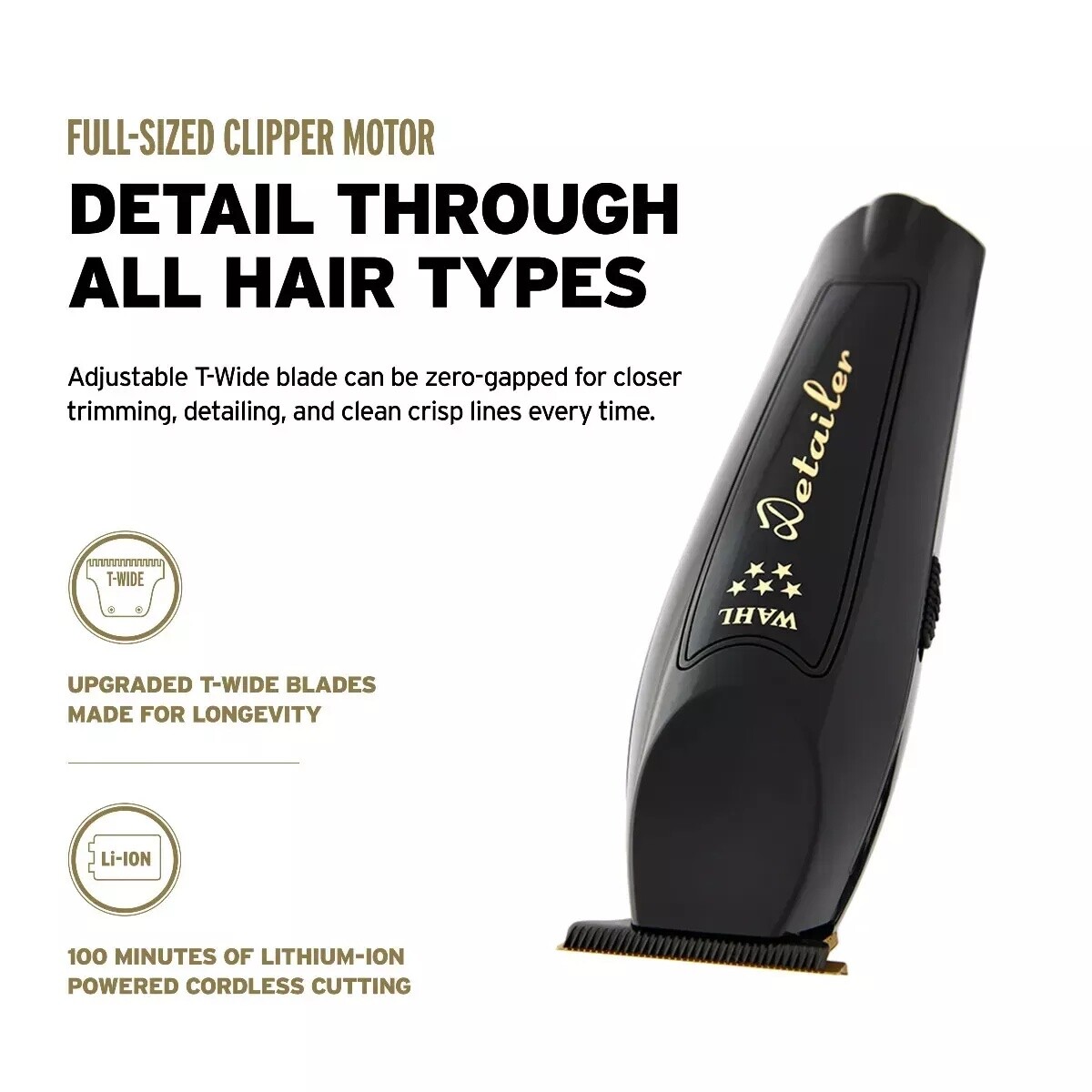 Wahl Cordless Barber Combo Black Magic Clip Clipper & Detailer