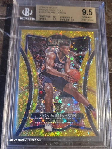 2019-20 Panini Select ZION WILLIAMSON RC Gold Disco PRIZM /10  BGS 9.5 #199