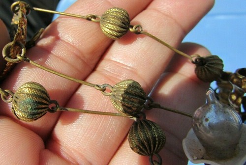 Antique Dollhouse Miniature Chandelier Brass Ornate Light Marklin Edwardian - Picture 9 of 10