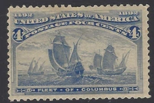 US Scott # 233 - 4c Columbian Issue - Mint OG Hinged         $55        (P-6505)