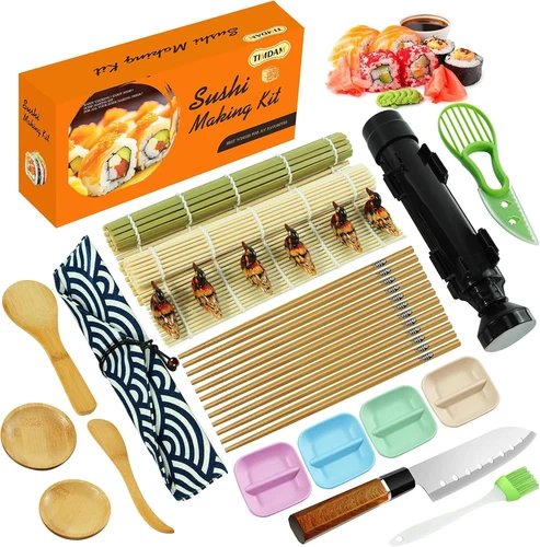 27 Pcs Sushi Maker Kit Rice Roll Mold Shaped DIY Sushi Tools for Home Beginners