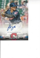 2018 TOPPS Series 2 Salute Autograph Francisco Mejia RC Cleveland Indians #11/25