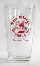 New Glarus Edel Pils early pint glass, New Glarus Brewing Co., New Glarus, Wis.