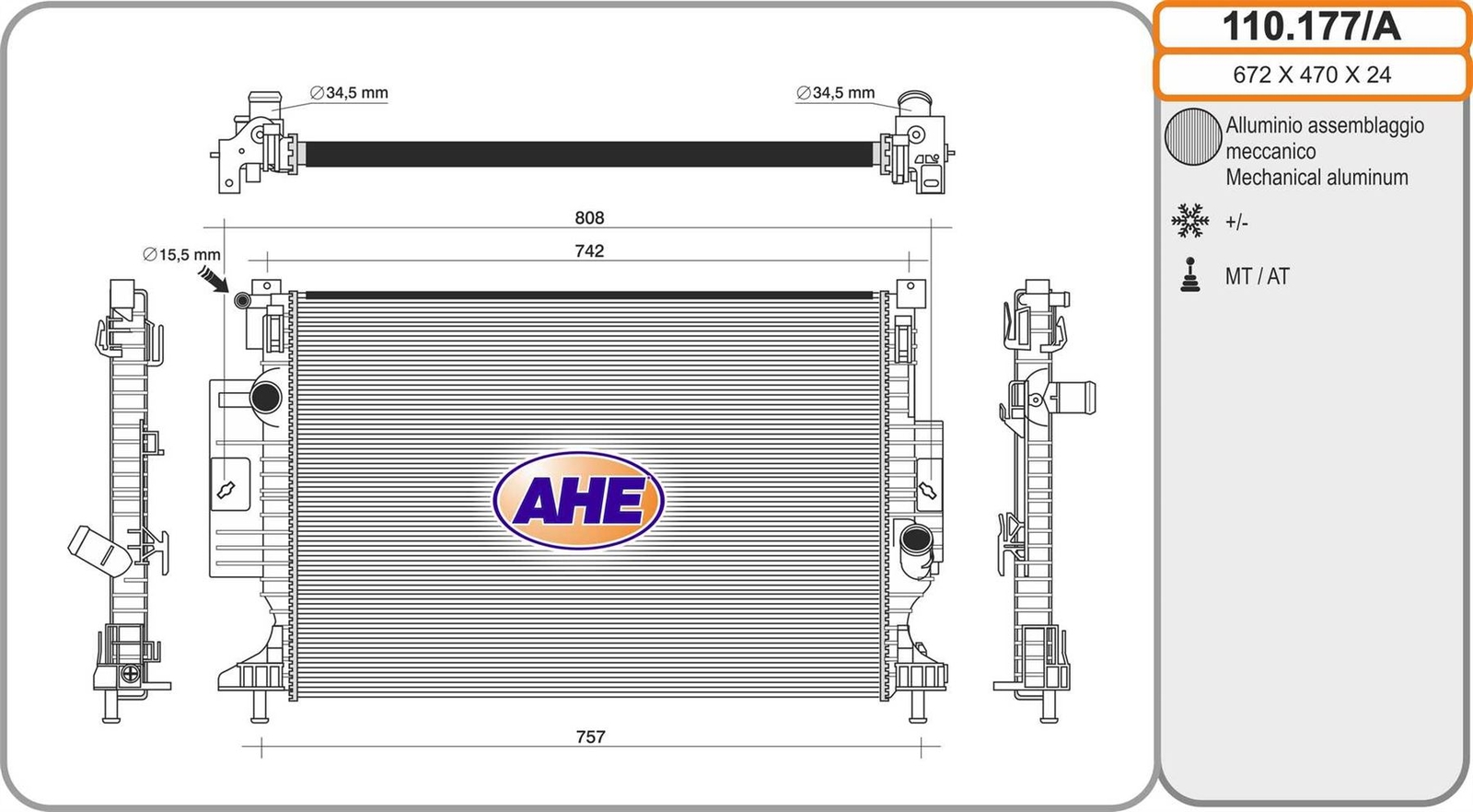 Radiateur Ford Kuga 2 2.0 TDCi 4x4 - Refroidissement Eau C-Max II 1.5