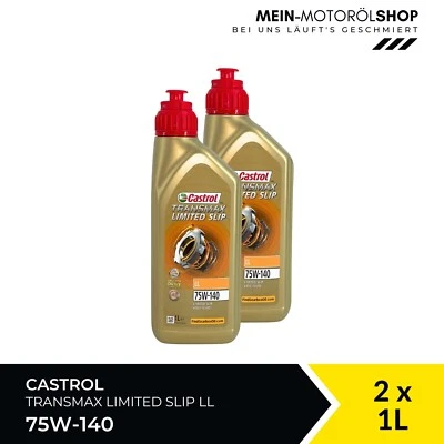 Castrol Transmax Limited Slip 75W-140 LL Achsgetriebeöl 2x1 Liter = 2 Liter