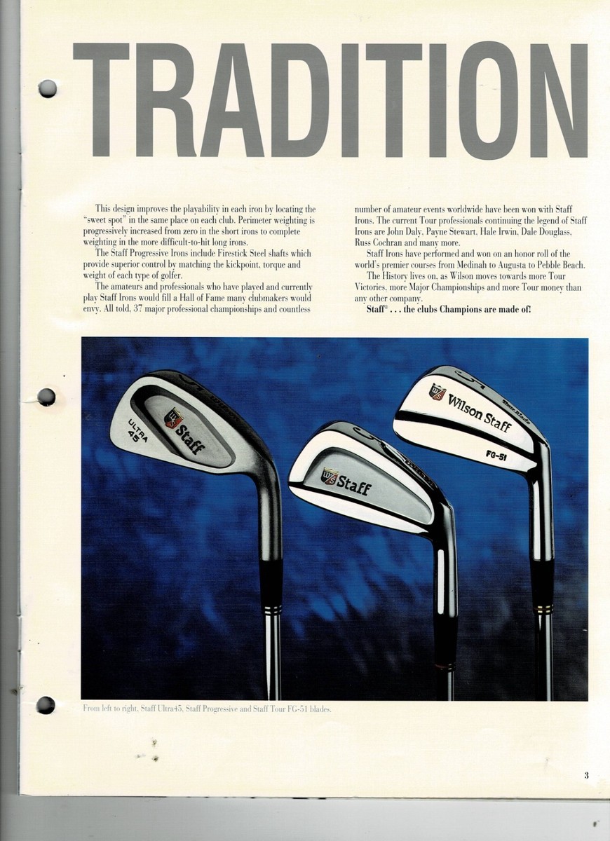 g9 3-PW IRON SET Wilson Pro Golf 1994 Wilson 1200 Gear