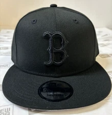 Boston Red Sox NE MLB Basic Snapback Hat - Black/Black