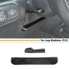 For 18-25 Jeep Gladiator JT/JL Carbon Steering Wheel Height Adjust Cover Trim 2P