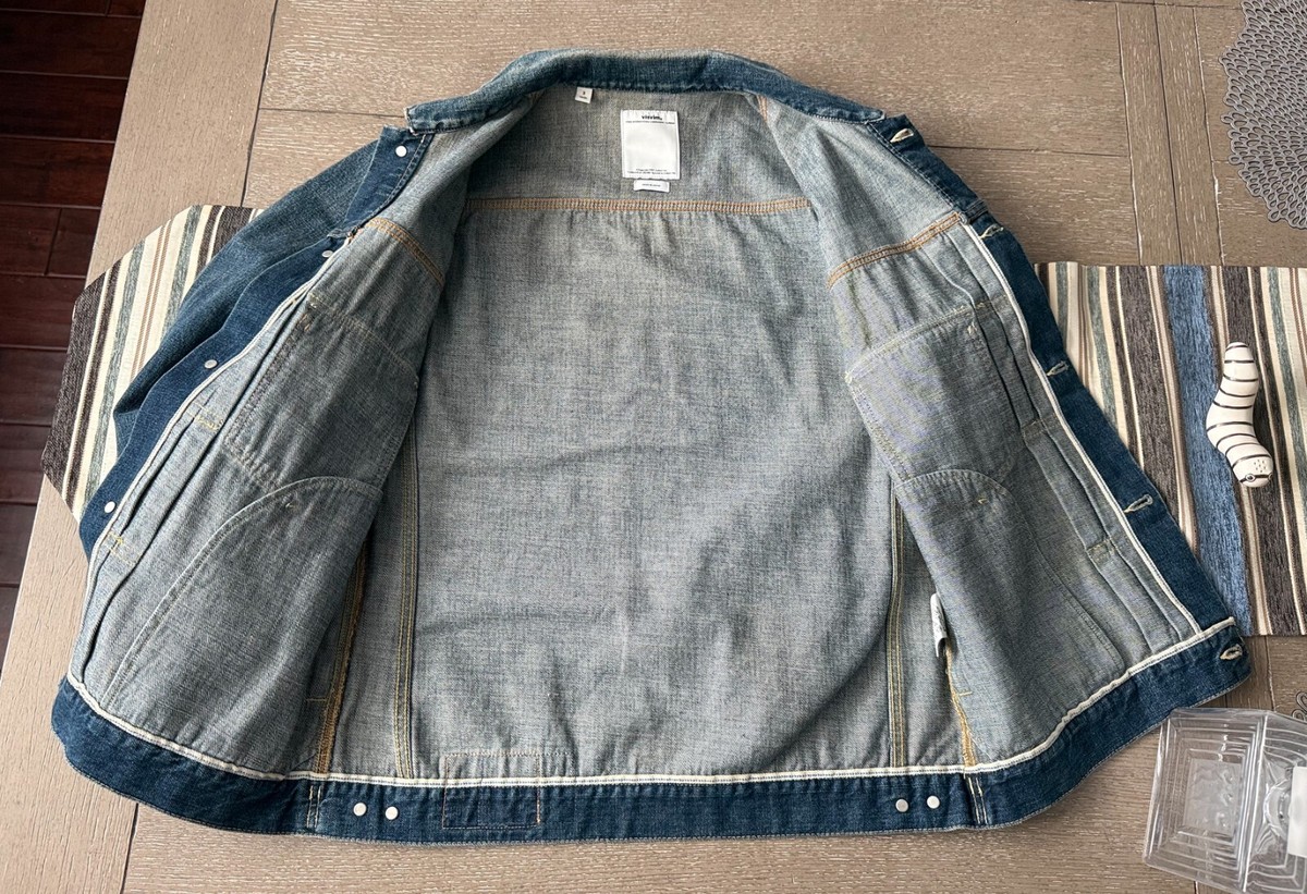visvim Early Model Denim Jacket Size 3 w/Python/Snake Patch JAPAN