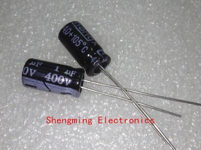 50pcs 1uF 400V 105°C Electrolytic Capacitor 6x11mm