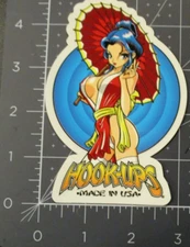 HOOK-UPS Skate STICKER Geisha Dragon skateboards helmets decal hentai vintage A