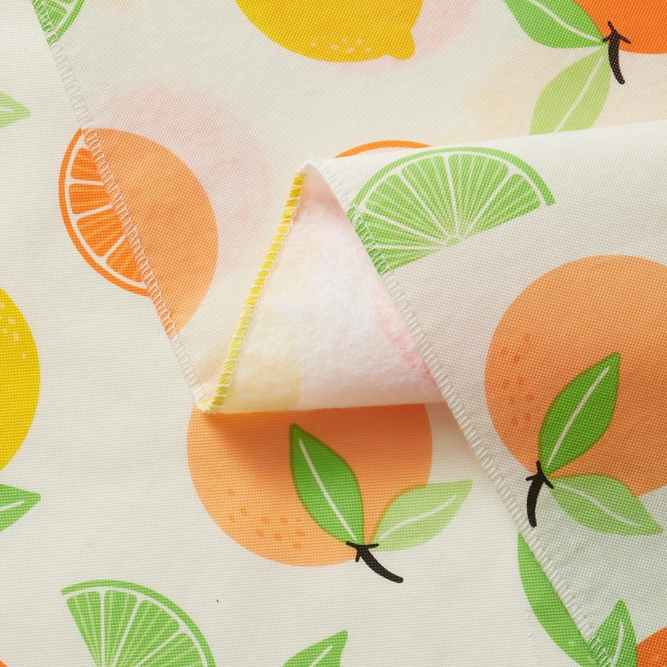 Citrus Toss PEVA Tablecloth 60" x 84" Rectangle Polyester Backing New Home Gift - Image 4 of 4