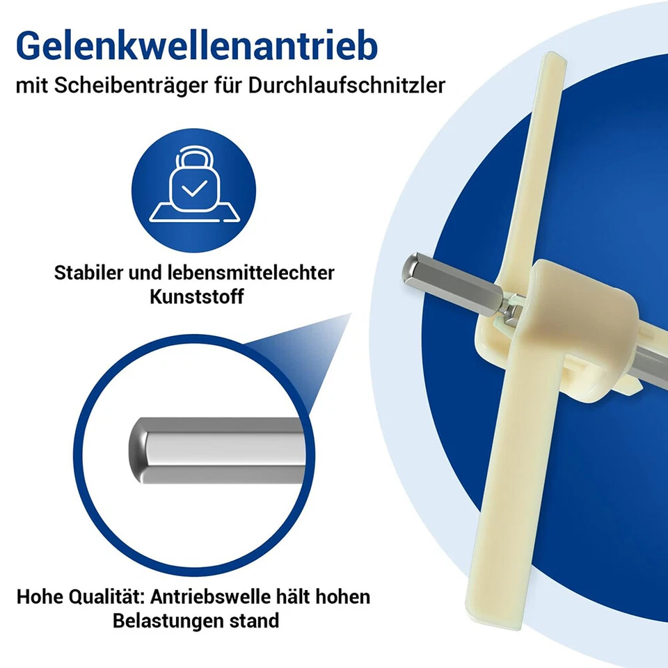 1pc Mitnehmer Flügelrad für Bosch MUM 4 Durchlaufschnitzler 00091027 091027 - Bild 3 von 4