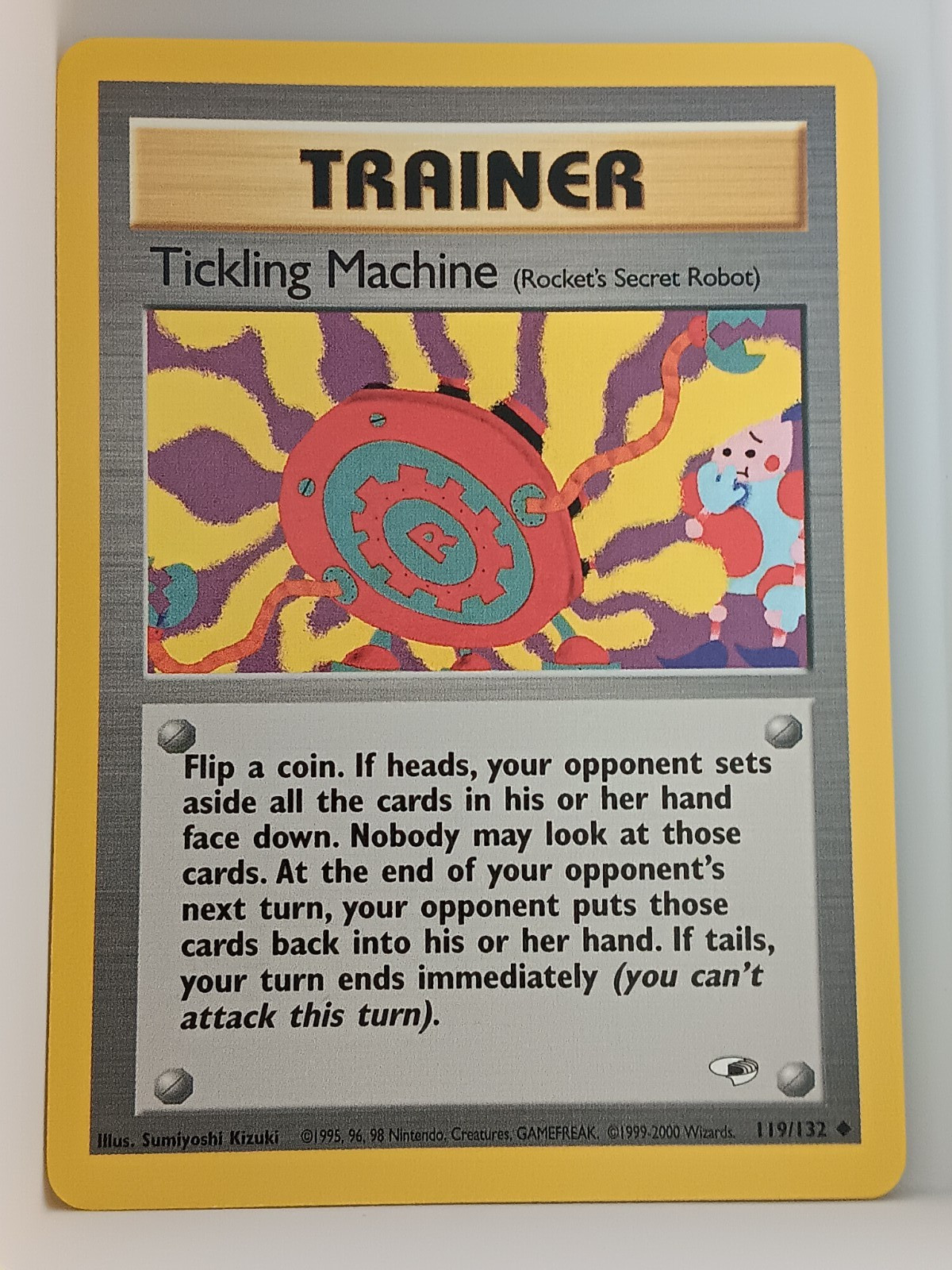 Pokemon - Trainer Tickling Machine 119/132 Uncommon Trainer Gym Heroes 2000