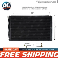 A/C AC Universal Condenser Kit Parallel Flow 14 x 24 O-ring Fittings Included