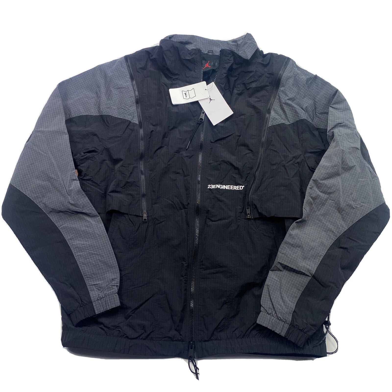 Nike Jordan 23 Engineered Black Gray Convertible Jacket DH3288-010 Men's Size M