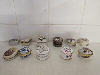 Vintage Konvolut Schmuck Schmuck Keramik Schnupftabakdose verpackt Restposten,,