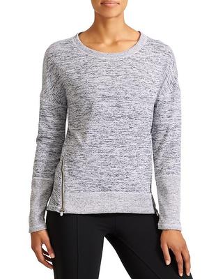 EUC Athleta Blissful Sharkbite Top, Grey Heather Size M #152414 | eBay