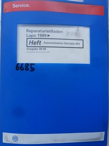 Werkstattbuch Reparaturleitfaden VW Lupo Automatisches Getriebe 001 #6685