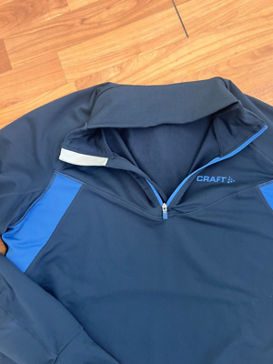 Craft 1/4 Zip Pullover Jacket Men's Medium Blue Active