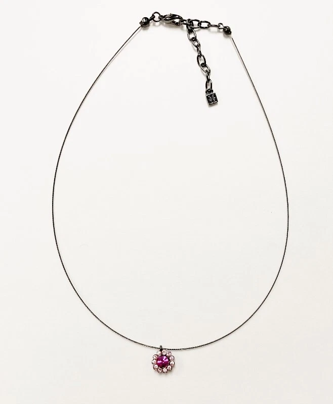 GIVENCHY COLLANA VINTAGE BIJOUX GIVECHY ROSA STRASS FIORE CIONDOLO PISTOLA METALLO J145