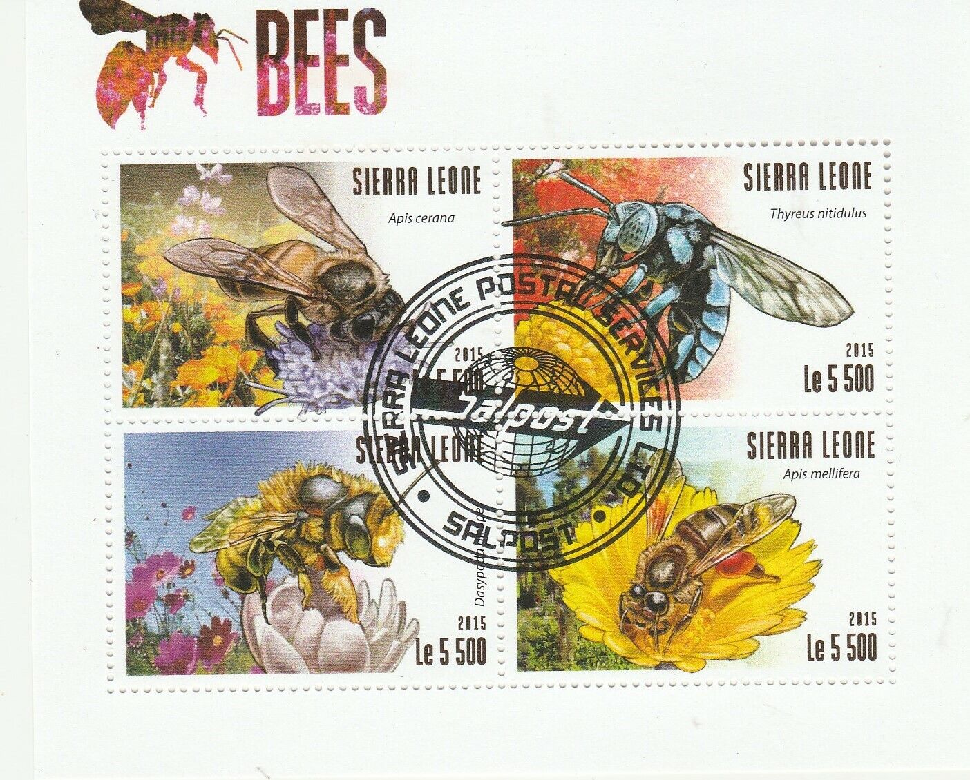 Bees Sierra Our shop most popular Leone 1070 Postmarked Department store 2015