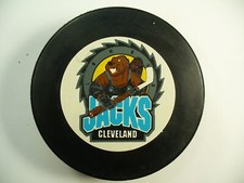 IHL Cleveland Lumber Jacks Sm Logo Puck World Souvenir Hockey Puck Collect Pucks