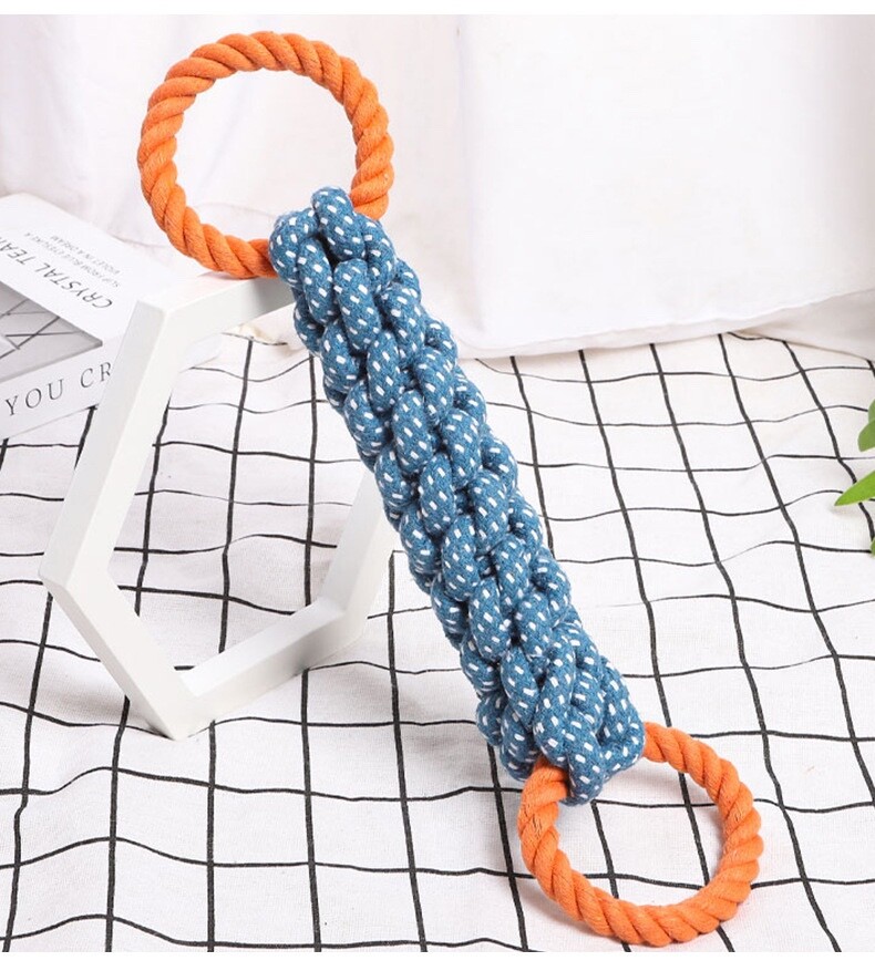 Durable Corn-Shaped Cotton Rope Dog Chew Toy for Dental Health