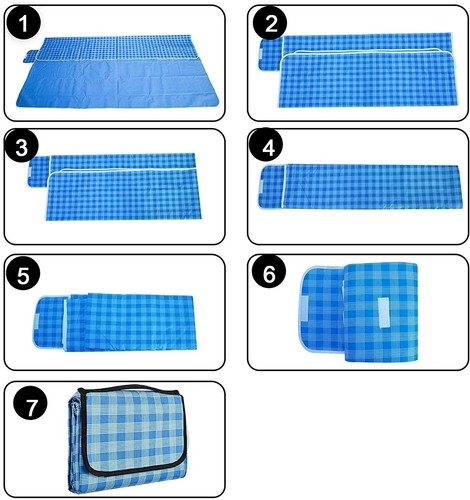 Extra Large Waterproof Picnic Blanket SandFree Mat Camping Beach Outdoor 200cm - Picture 21 of 29