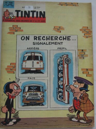 JOURNAL TINTIN N°729 dan cooper/ric hochet/vaillant/rataplan 1962 Bon Etat - Imagen 1 de 5