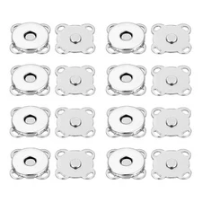 30 Sets 10mm Magnetic Plum Snaps Button for Purse Handbag Wallet, Silver