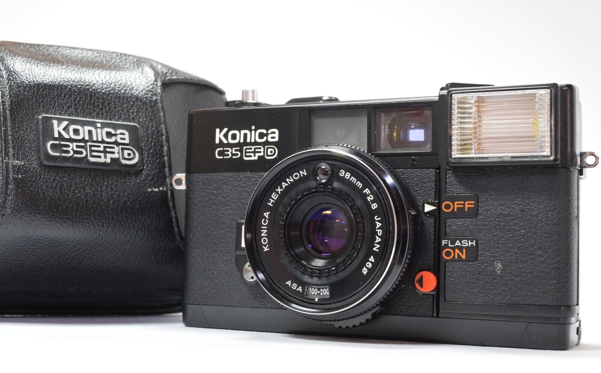 【美品】コニカ KONICA C35 EF D 38mm F2.8 Exc+5] Konica C35 EF D Hexanon 38mm f2.8 point&shoot Film
