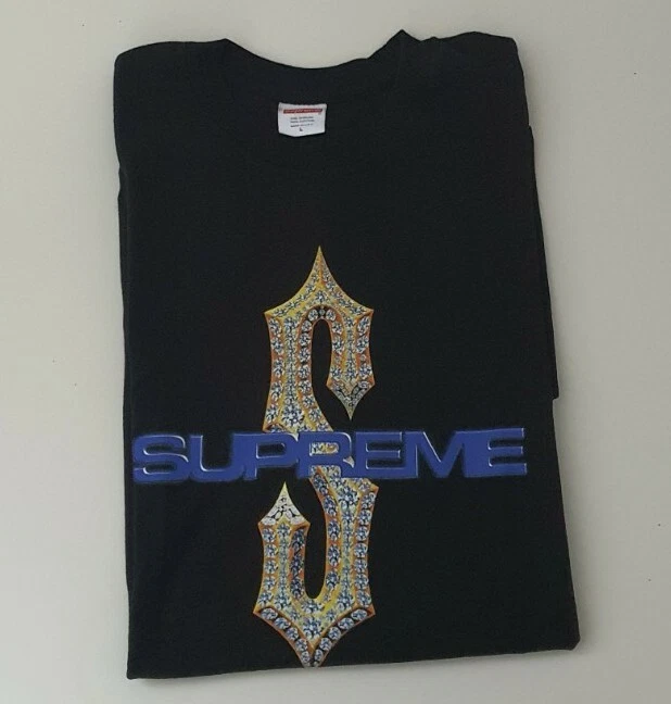 T shirt noir SS18 Supreme Diamants taille L fabriqué aux États Unis