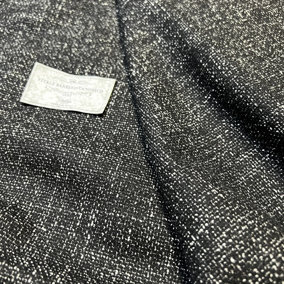 Lana CANONICO 61%, algodón 32%, nailon 7%, mezcla negra, 1,6 m, Foto 2 de 4