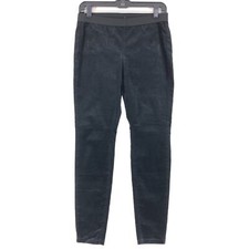 Eileen Fisher Womens Sz PP Petite XS Corduroy Pants Black Pull On Cotton Stretch