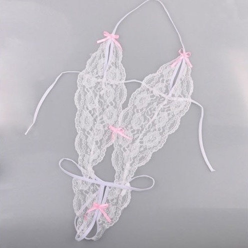 Coordinato Intimo Donna Canotta Spalla Larga E Slip In Pizzo Nero - Foto 11